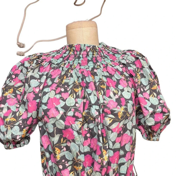 Roller‎ Rabbit Manusa Ainsley Mini Dress Black Floral Print Size Small - Picture 4 of 12